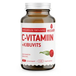 C-vitamiin + Kibuvits  – immuunsüsteemi ja organismi kaitsevõime toetuseks