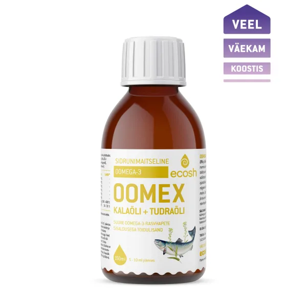 OOMEX oomega-3 kalaõli + tudraõli 150ml