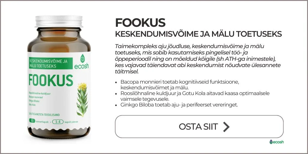 ECOSH - FOOKUS_Taimekompleks_keskendumisvõime_ja_mälu_parandamiseks_ATH_toidulisandid