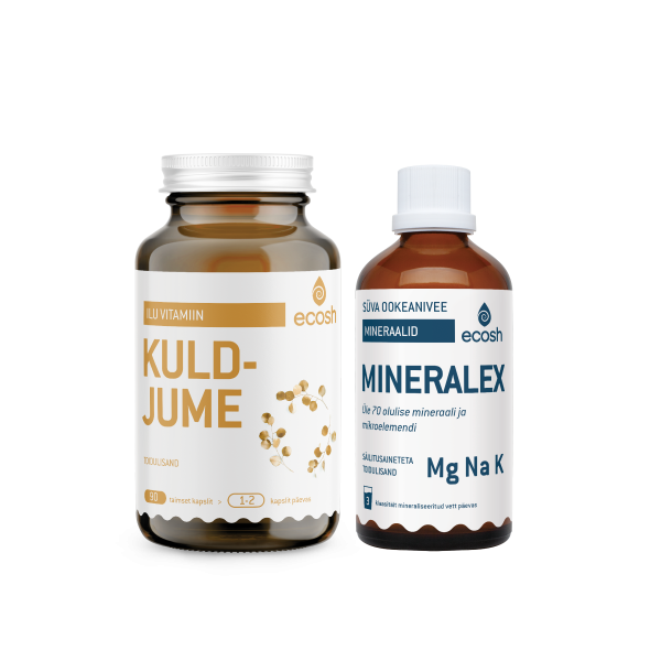 RANNAKOMBO: Kuldjume (90 kapslit) + Mineralex (100 ml)