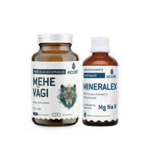 MEHE ELUJÕUKOMBO: Mehe Vägi (90 kapslit) + Mineralex (100 ml)