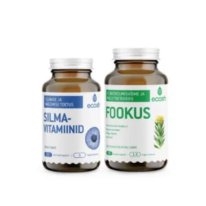 TERAVUSE JA FOOKUSE KOMBO: Silmavitamiinid (60 kapslit) + Fookus (90 kapslit)