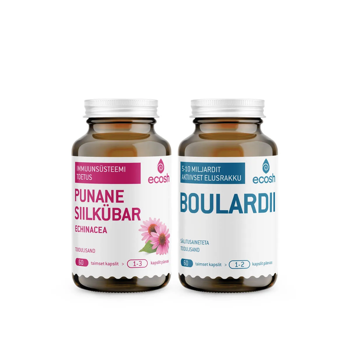 Kogu pere immuunsuse kombo: Punane siilkübar Echinacea + Boulardii